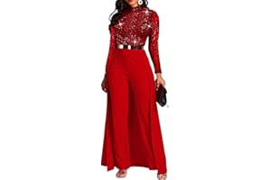VERWIN Patchwork Overlay Embellished Plain Women's Jumpsuit High-Waist Woman Romper
