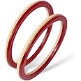 Hem Jewels by Ashok Jewellers 22kt (916) Yellow Gold Handmade Pola Bangles/Wedding Chooda/Churas for Women with Purity Certificate (Set of 2pcs) - Red White