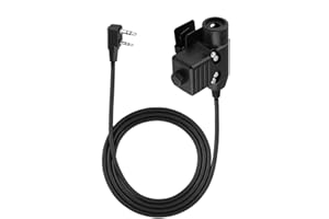 ZERONE Adattatore Cavo per Walkie Talkie 2 pin per Cuffie Interfono Walkie Talkie Accessori Esterni Adattatore per Cavo PTT per Auricolare Z-Tactical
