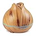 Produktbild Lagute Essential Oil Aroma Diffuser, Floral Aroma Ultrasonic Mist Humidifier 400ML Air Freshener, 7 Color 4 Timer 2 Mist Level Auto Shut-Off for Home Yoga Office Spa Baby Room, Brown Wood Grain (gelb)