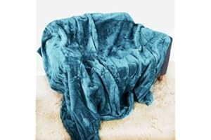 Quality Linen and Towels Teal Mink Throw Luxury Soft Plush Large (150cm x 200cm- Suitable for Double Size Bed or 2 Seater Sofa) Sofa Bed Runner Bedspread Blanket