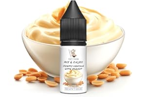 ‎POPY POPY TRADE - Mix & Enjoy - Creamy Vanilla & Peanut - Overdosed Aroma 10ml in hochwertiger Tropfer-Flasche, einfaches mischen. Für Vernebler, Nebelmaschinen, Diffusor, Lebensmittel, Getränke uvm.