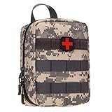 ★【Bolsa de Primeros Auxilio de alta calidad】-- Hecho de material de nylon militar de primera calidad y duradero 1000D y costuras dobles resistentes, correas duraderas con fuertes chasquidos