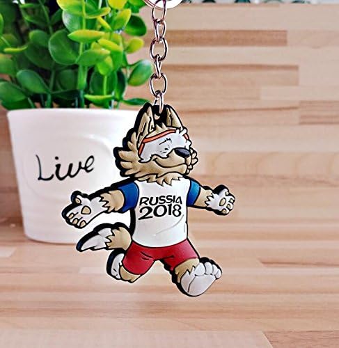 FlowerKui 2018 World Cup FIFA Lovely Keychains Football Souvenir Keyring Ornaments