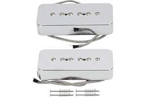 FLEOR Alnico 5 pojedyncza cewka przetworniki mydła chromowane P90 zestaw do odbioru szyi i mostka