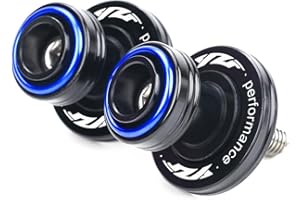 LLIDFONK Per Yamaha YZF R1/S/M R3 R6 R7 R9 R25 R125 YZFR1 YZFR3 YZFR6 YZFR7 YZFR9 alluminio 6 mm accessori moto forcellone bobine cursore supporto viti (blu)