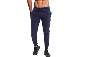 DENIM DESIRE Men's Slim Fits Jogging Bottom Joggers Gym Workout Cuffed Ankle Terry Fleece Casual Bottom Men Trouser UK Size S-XXL