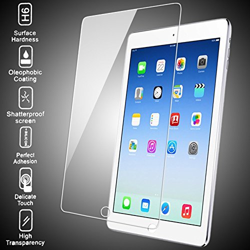 delightable24 Tempered Glass Panzerglasfolie Displayfolie für Apple iPad AIR & AIR 2 Tablet – Kristall Klar - 2