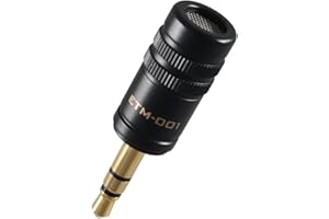 EDUTIGE ETM-001 microphone à condensateur omnidirectionnel avec corps métallique robuste pour caméra, appareil photo compact, caméscope, caméra d'action, gopro, reflex numérique, enregistreur numérique et pc