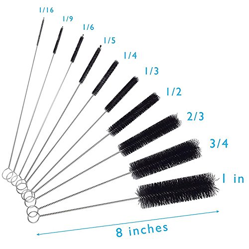 KNGOOD Milchschlauchbürste/ Set Reinigungsbürste/ Nylon Schlauchbürste 210 mm, 10 Stück