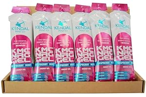 KENDAL MINT CO. KMC NRG Gel: Refreshing Raspberry Mint Energy Gel 27g Dual Carb +Electrolytes +B Vitamins Vegan Gluten Free by Kendal Mint Co (6x70g, Raspberry & Mint)