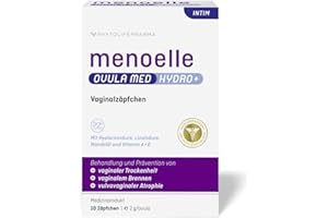 ‎MENOELLE menoelle® OVULA med Hydro+ zur Behandlung von Scheidentrockenheit, Brennen, Juckreiz, Spannungsgefühl und gereizter oder entzündeter Vaginalschleimhaut – hormonfrei & regenerierend. 10 Zäpfchen.