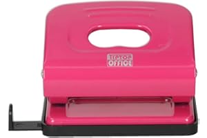 TIPTOP OFFICE TTO MP20 Metal Hole Punch 20 Sheets Neon Pink