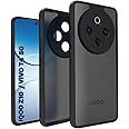 RIGGEAR Shockproof Sleek Hybrid Armor Back Cover Case for iQOO Z10 5G / VIVO T4 5G (Smoke Black Matte PC with Black TPU Bumper)