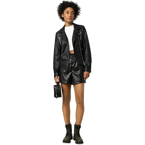 ONLY ONLAVA BIKER OTW NOOS - Kunstlederjacke - shadow/grün ONLY ONLAVA BIKER OTW NOOS - Kunstlederjacke - shadow/grün