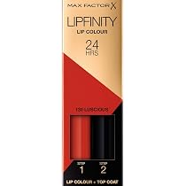 Max Factor Lipfinity Lippenstift Frivolous 108 - 24h Halt, Intensiv Farbig, Mit Pflegendem Top Coat