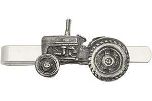 GAMEKEEPERS COTTAGE GIFTS Tractor TE20 Tie Slide Bar Nickle Plated Wedding Graduation Birthday Tie Clip Accessory Gift TC 375