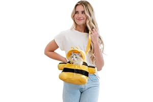OGLYMRA Sac de Transport pour Chat ou Chien - Porte Chat Ventral Léger et Confortable - Petit Modèle Style Abeille - Sac Chat Transport Pratique et Mignon - Idéal pour Voyages et Promenades