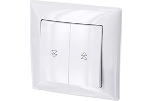 ADAKAT Unterputz Jalousietaster, Steckklemme, All-in-One, Serie G1 reinweiß