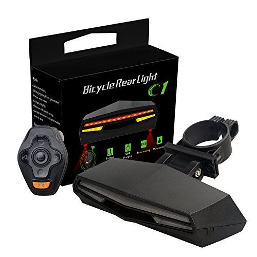 Beatease Drahtlose Wasserdichte Fahrrad Rückbeleuchtung mit Fernbedienung Fahrrad Rücklicht