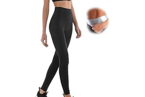 HENESE Pantaloni di Perdita di Peso Leggings Anticellulite Donna Fitness Levigare il girovita appiattire l'addome e rassodare la pancia-dire addio alle cosce toniche per Palestra Fitness Corsa Yoga
