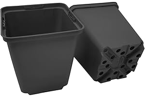GREEN24 100 Stck. Pflanztöpfe 9x9x9,5cm Vierecktopf Profi Anzuchttopf Pflanztopf Blumentopf Vierkant-Töpfe (100, 9x9x9.5)