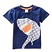 Produktbild Trada Kleinkind Kinder Baby Jungen Mädchen Kleidung Kurzarm Tops T-Shirt Bluse Sommerbluse Kinderkleidung Sommerkleidung Hand Spinner Drucken Mode Shirt Kurzarm Tops Bluse Oberteile Outfits (140, Dunkelblau)