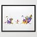 Dignovel Studios A4 The Lion King Simba Timon Pumbaa watercolour Art Print New Baby Gift Baby Shower Nursery Decor Kids watercolour print Birthday Gift N251-Unframed