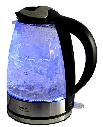 elta Glas Design Wasserkocher 1,8L 2200 Watt mit LED Beleuchtung