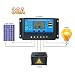 Produktbild Solor Controller 12 V/24 V10 A/20 A/30 A mit USB 5 V Handy Ladekabel Mund LCD Display LCD Bildschirm, Blau Farbe