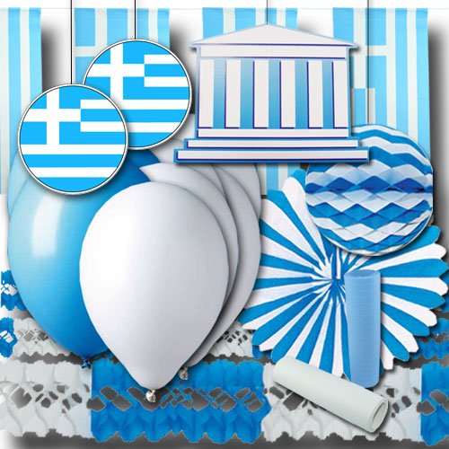 Preisvergleich Produktbild Griechenland Partydeko Set Grundausstattung