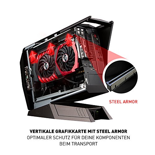 MSI 9S6-B90911-005-956-B907-102 Aegis X3 VR7RE-005DE Desktop PC (Intel Core i7-7700K, 2000GB Festplatte, 16GB RAM, Geforce GTX 1080, Win 10 Home) schwarz - 9