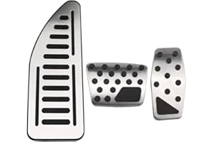 AOJIEK Auto Pedal Set Pedalabdeckung FüR Renegade 2015-2020 Compass 2017-2020 500X AT Edelstahl Gaspedal Bremspedal Gas Bremse Abdeckung Anti -Rutsch Pad ZubehöR