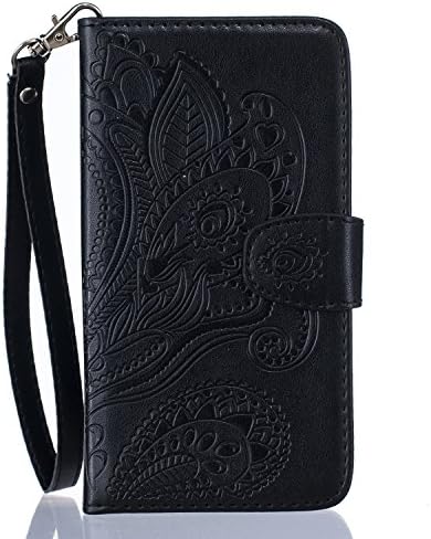 Samsung Galaxy S7 Case, Samsung Galaxy S7 Wallet Case,Cozy Hut Premium Soft PU Leather Notebook Wallet Cover Case with [Kickstand] Credit Card ID Slot Holder Magnetic Closure Fashion Vintage Peacock Flower Design Folio Flip Protective Slim Skin Cover for Samsung Galaxy S7 - black