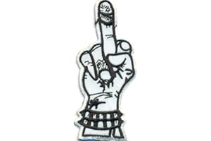 Middlefinger Mittelfinger Punk Anarchy Rockabilly Biker Heavy Metal Aufnäher Patch