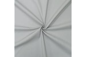 designers-factory - Tessuto 100% cotone popeline - Venduto al pezzo - Stoffe di cotone tinta unita – stoffa al metro 100% cotone (1m x 1m46 - Grigio chiaro)