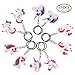 Price comparison product image RUIYELE Metal Keychain 3D Pendant Charm Keychain Key Rings (Unicorn #1)