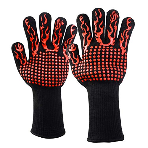 spécification ASHATA Gants de cuisson, Gants de cuisson résistants à la chaleur BBQ Gants de cuisson, résistants à la chaleur jusqu'à 1472/800, Gants de cuisson de qualité supérieure