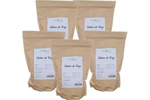 BIORGANIC Gluten de Trigo pack 5kg | keto | Vegano | Ideal para elaborar masas sin carbohidratos y para elaborar seitán. 70% de proteínas. Marca Española.