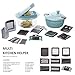 Produktbild UMOI 20 TLG. MEGA Multi Kitchen Schneider Dicer mit Salatschleuder Schneiden | Reiben | Julienne | Spiralen | Hobeln | Würfeln | Obst- und Gemüseschneider | Bekannt aus YouTube | TOP QUALITÄT