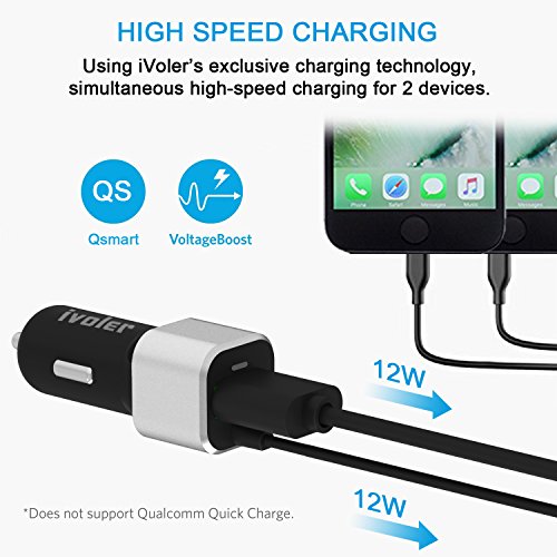 Garantie Vie iVoler Chargeur de Voiture Allume-Cigare 2 Ports USB 24W 4 8A avec C ble Lightning 1 5m Ultra Petit Chargeur Allume-Cigare USB d reviews Garantie Vie iVoler Chargeur de Voiture Allume-Cigare 2 Ports USB 24W 4 8A avec C ble Lightning 1 5m Ultra Petit Chargeur Allume-Cigare USB d