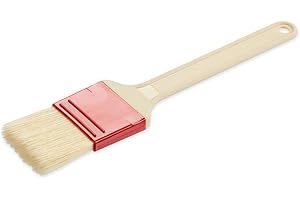 THERMOHAUSER Pinceau avec poils en polyester bleu Largeur 7,5 cm Longueur des poils : env. 4 cm, Poils naturels Poignée : plastique PA Renforcé par des fibres de verre, Poils naturels, Breite 4,5 cm