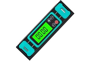 YUANGANG Nivel digital, regla de nivel de pantalla LCD digital, resistente al polvo y al agua, con alertas de sonido, para obras de construcción, renovaciones interiores, montaje de muebles (200 mm)