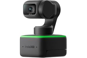 Insta360 Link - PTZ 4K Webcam con sensore 1/2", monitoraggio intelligente, controllo gestuale, HDR, microfoni con cancellazione del rumore, modalità speciali, per laptop, videocamera, videoconferenze,