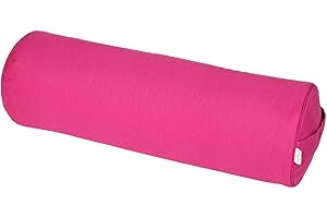 ‎YOGABOX Yogabox Yogabolster Basic für Yin-Yoga, Ø22 cm, Yoga Rolle mit Bio-Dinkelspeltzfüllung, Waschbarer Bezug aus 100% Baumwolle, Yoga Bolster Rolle für Restorative Yoga
