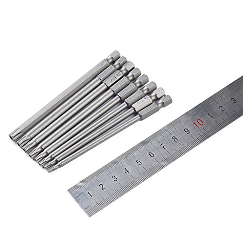 MagiDeal 8pcs / Set Torx Sternkopf Schraubenzieher Bits Stahl 1/4 Hex Schaft 100mm - 4