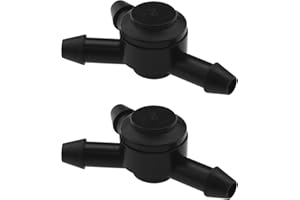 OTOTEC 2PCS Car Windscreen Washer Jet 3 Way Valve 7667888 7787593 Plastic Windshield Washer Check Valve Automotive Replacement Parts Black