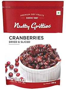 Nutty Gritties Dried US Cranberries | Cranberry, Healthy Snack for kids and adults, 200g