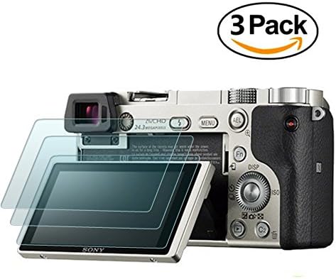 Screen Protector for Sony DSLR Alpha A6000 A6300 A5000 Nex-7 NEX-6 NEX-5 Camera, Masstimo Anti-scrach Tempered Glass 9H Cover(3 Pack)