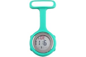 Profusion circle Reloj de enfermera con pantalla digital de silicona, broche paramédico para el cuidado de la salud